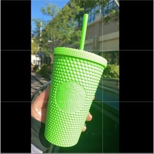 Starbucks neon green cup